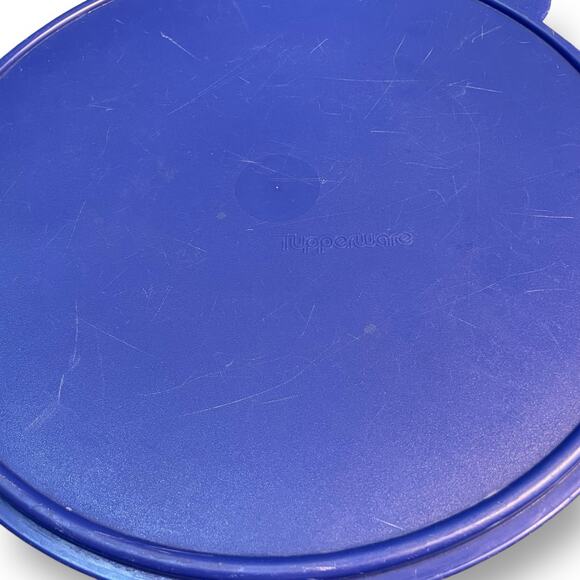 Tupperware 32 Cup Thatsa Mixing Bowl Large 2539A 2540A Blue White Vintage USA - Picture 10 of 12